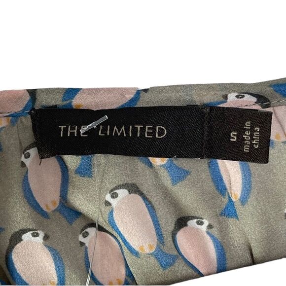 The Limited Semi Sheer Tan Papillon Bird Blouse, size small - Picture 8 of 10